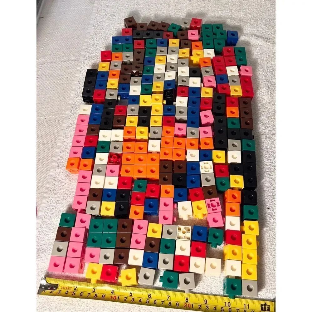 Unifix Interlocking Counting Cubes Math Manipulative Preowned Mix Color 200+ - Picture 7 of 7